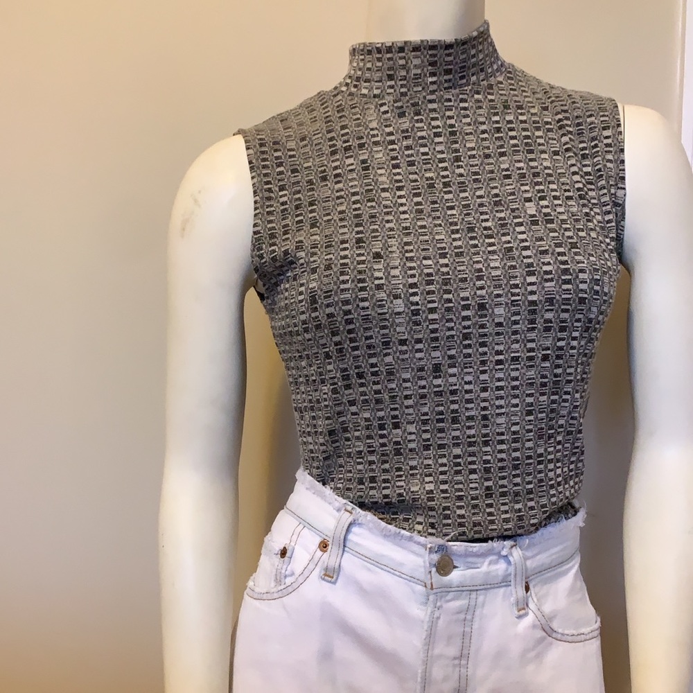 Gray and white bodysuit
